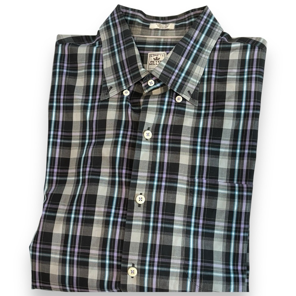 Peter Millar Shirt Mens XL Plaid Long Sleeve Crown Button Up Golf Luxury